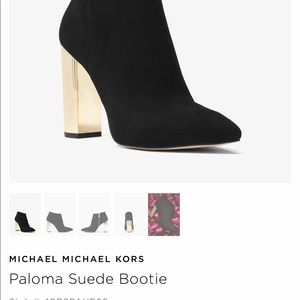 michael kors paloma suede bootie
